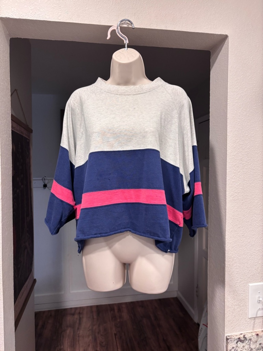Vintage Vtg Crop Eddie Bauer Top Shirt Short Sleeve Oversized High Neck Color